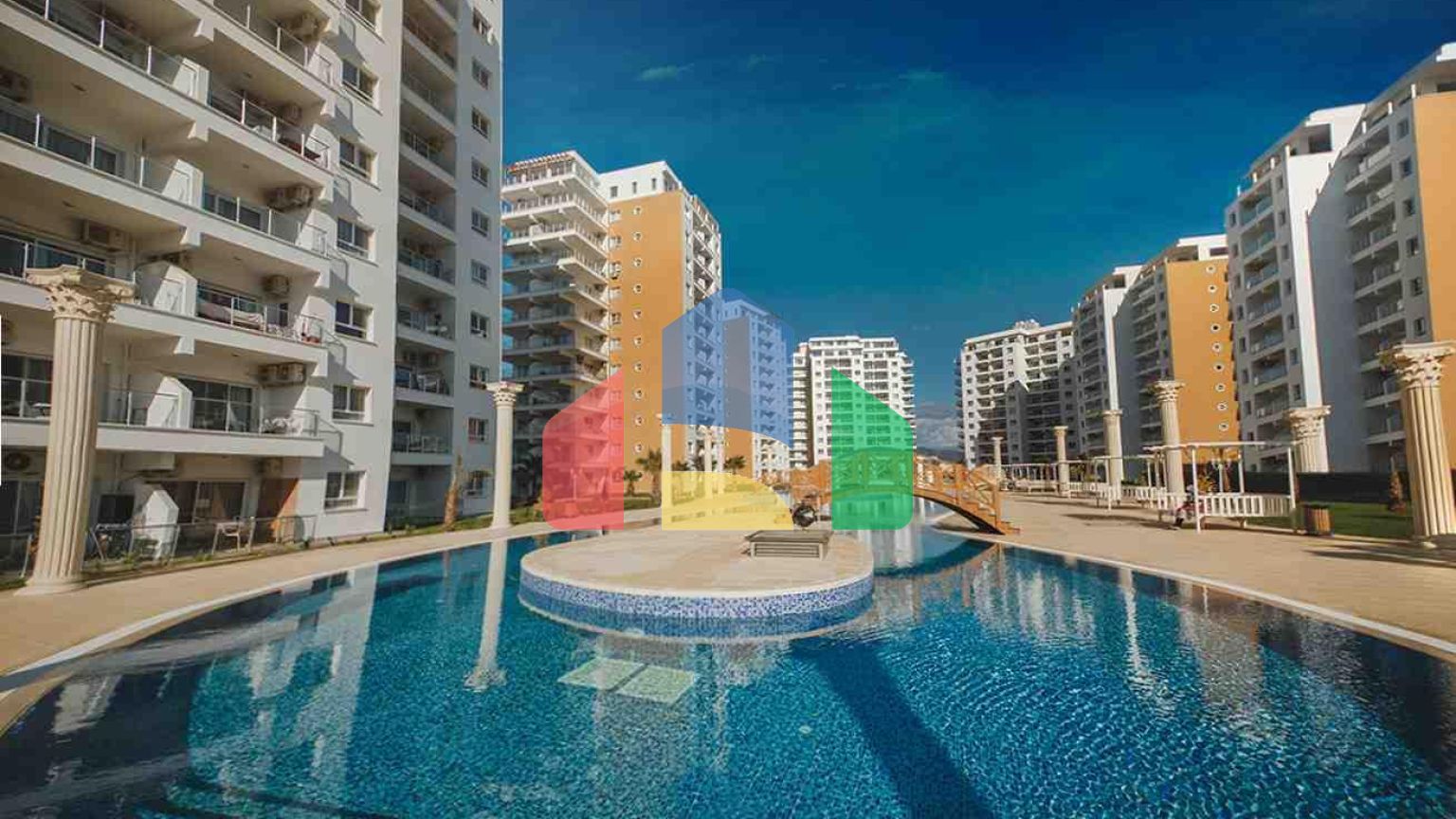 2-комнатные апартаменты 60м2 с террасой 8м2 в курортном комплексе