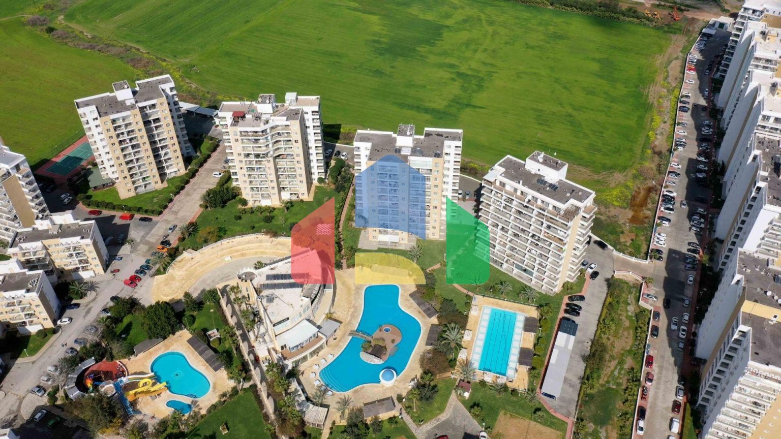 2-комнатные апартаменты 60м2 с террасой 8м2 в курортном комплексе