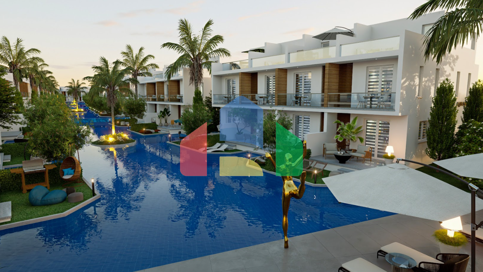 Студия 41м2 с террасой на крыше 34м2