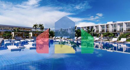 Студия 48 м2 с палисадником и террасой в 800 метрах от моря