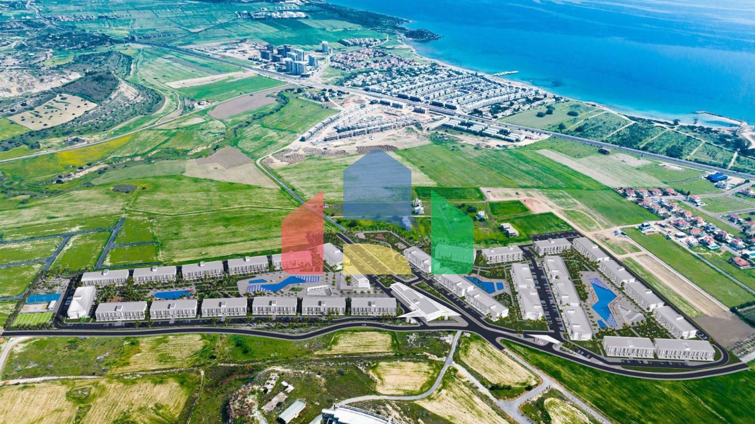 Студия 48 м2 с палисадником и террасой в 800 метрах от моря