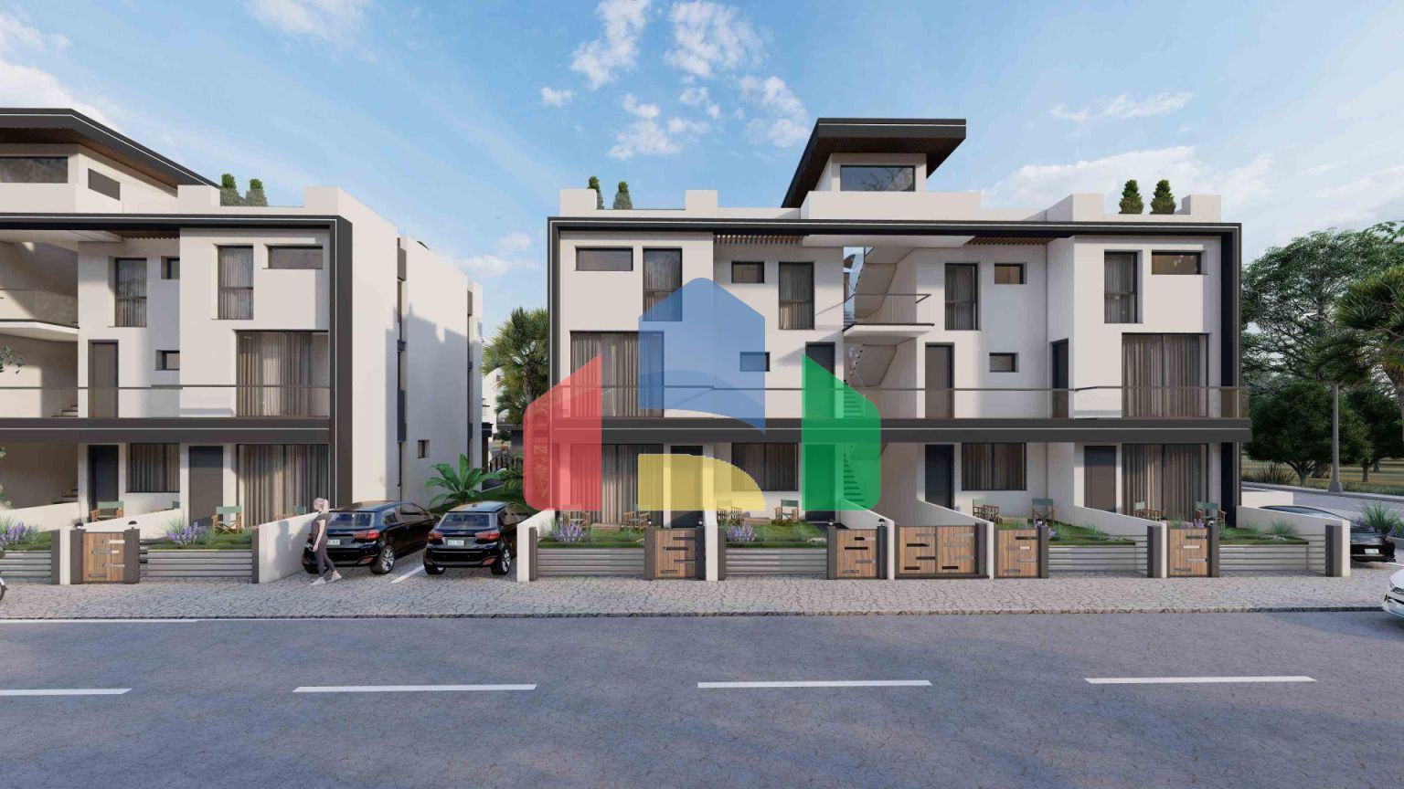 Апартаменты Loft 3+1 (223 м2) с тремя террасами в новом комплексе рядом с морем