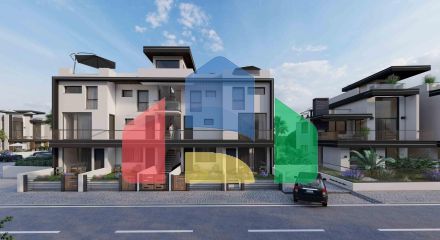 Апартаменты Loft 3+1 (223 м2) с тремя террасами в новом комплексе рядом с морем