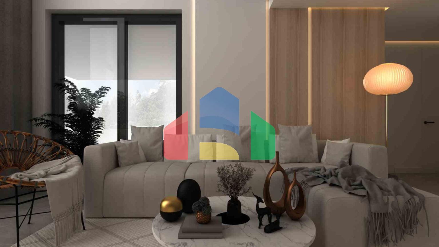 Апартаменты Loft 3+1 (223 м2) с тремя террасами в новом комплексе рядом с морем