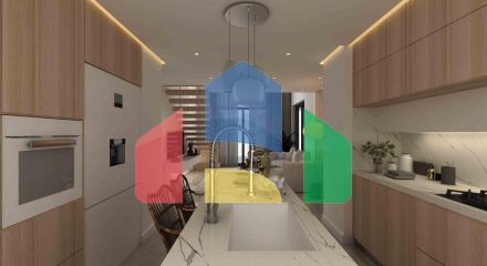 Апартаменты Loft 3+1 (223 м2) с тремя террасами в новом комплексе рядом с морем