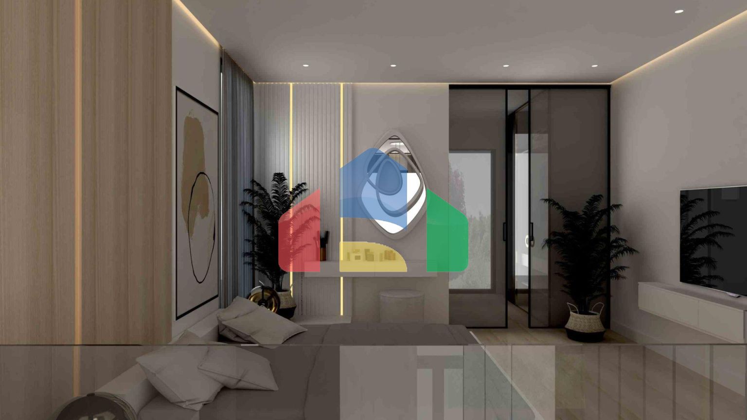 Апартаменты Loft 3+1 (223 м2) с тремя террасами в новом комплексе рядом с морем