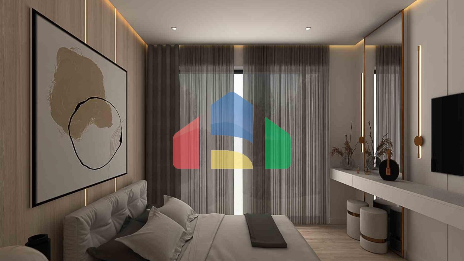 Апартаменты Loft 3+1 (223 м2) с тремя террасами в новом комплексе рядом с морем