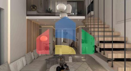 Апартаменты Loft 3+1 (223 м2) с тремя террасами в новом комплексе рядом с морем