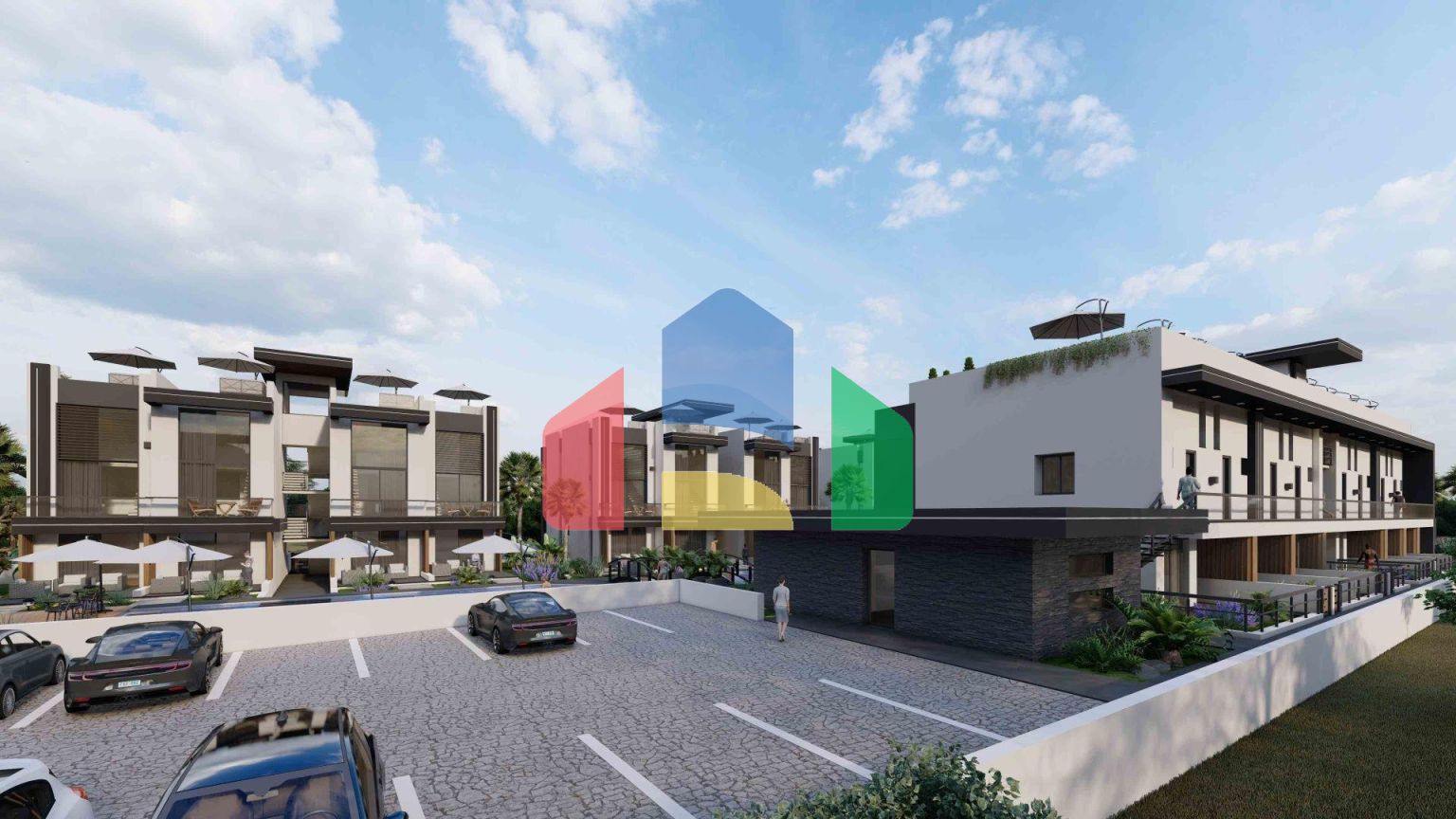 Апартаменты Loft 3+1 (223 м2) с тремя террасами в новом комплексе рядом с морем