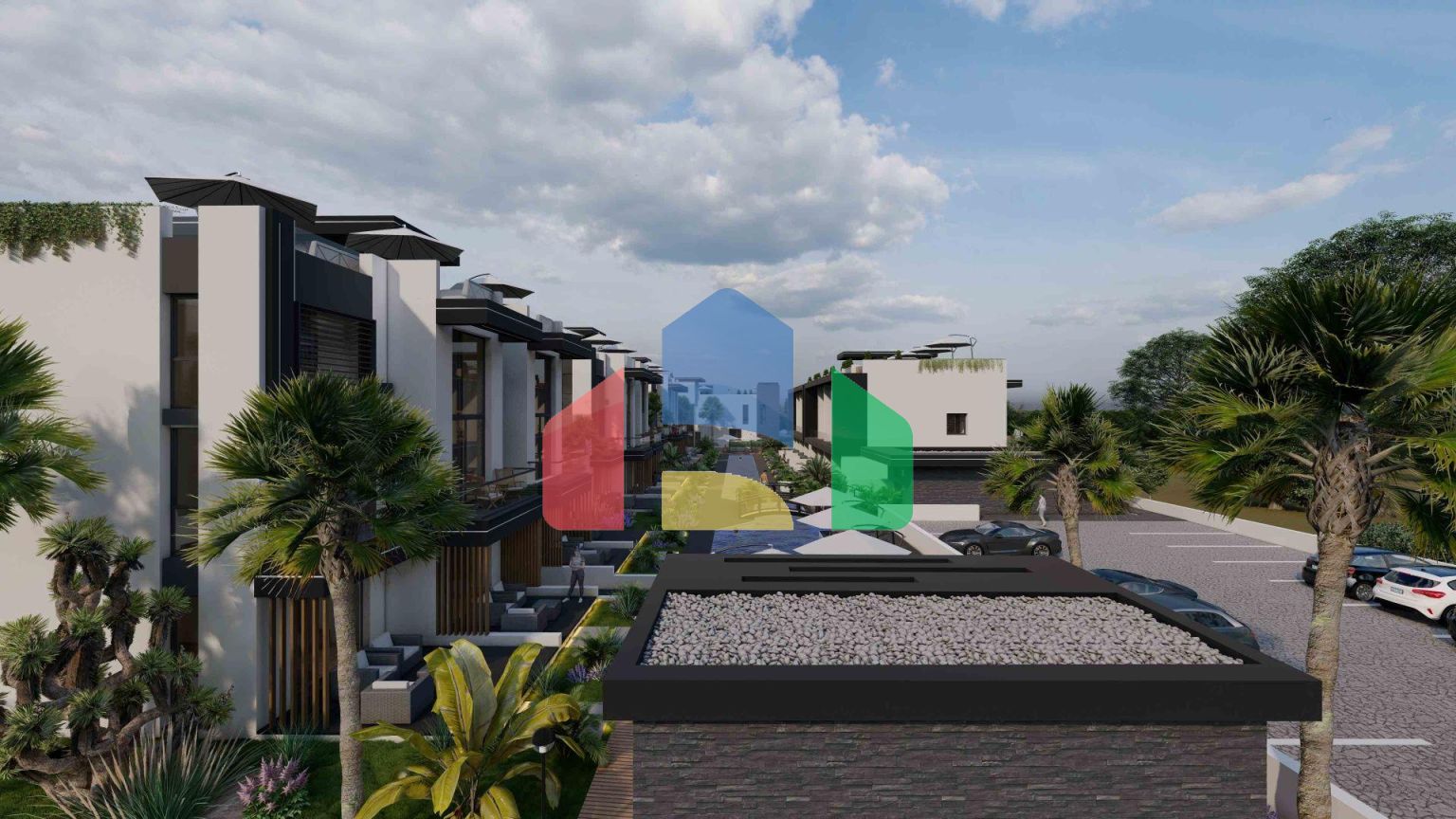 Апартаменты Loft 3+1 (223 м2) с тремя террасами в новом комплексе рядом с морем