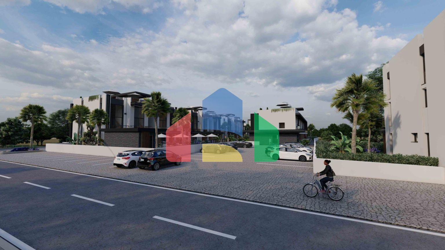 Апартаменты Loft 3+1 (223 м2) с тремя террасами в новом комплексе рядом с морем