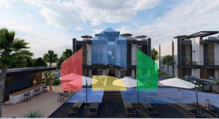 Апартаменты Loft 3+1 (223 м2) с тремя террасами в новом комплексе рядом с морем