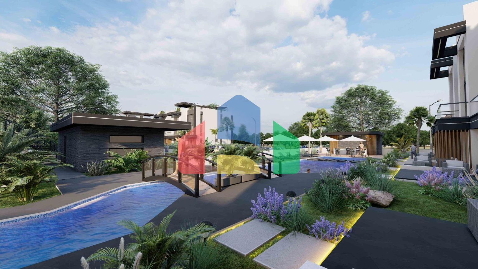 Апартаменты Loft 3+1 (223 м2) с тремя террасами в новом комплексе рядом с морем