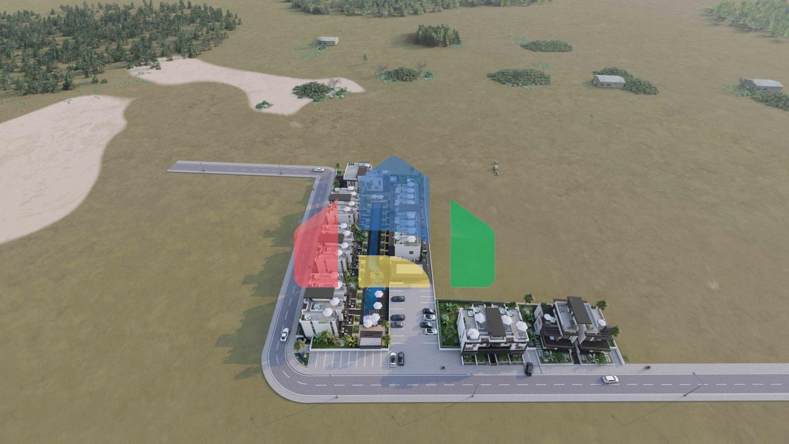 Апартаменты Loft 3+1 (223 м2) с тремя террасами в новом комплексе рядом с морем