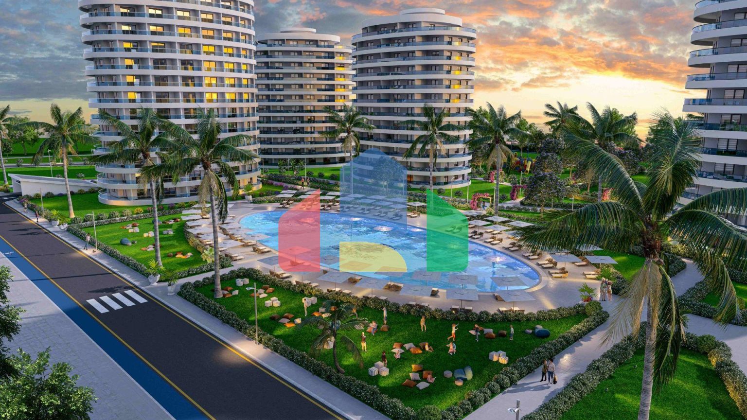 3-комнатные апартаменты 125 м2 с террасой в элитном комплексе в 800 метрах от пляжа