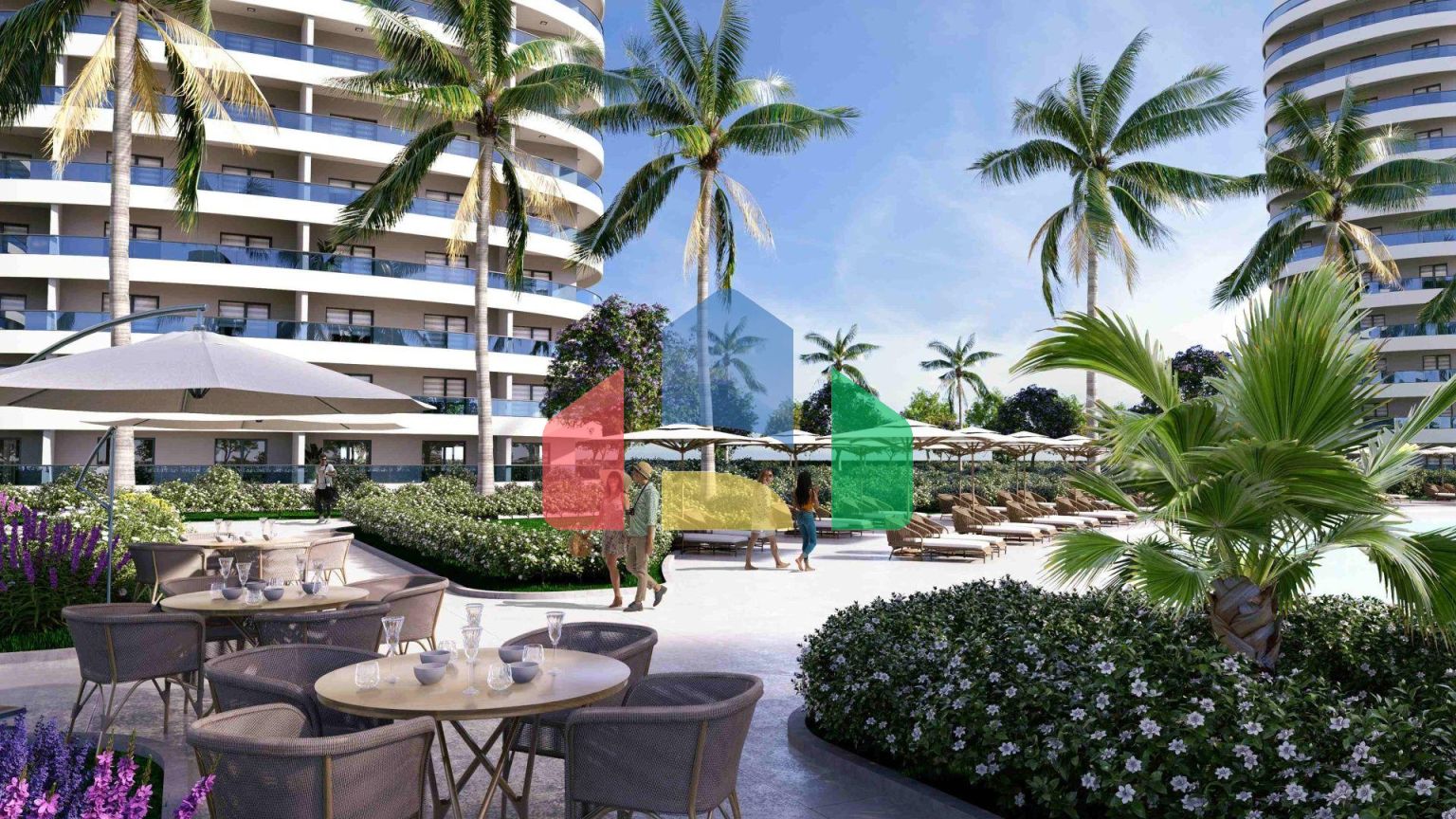 3-комнатные апартаменты 125 м2 с террасой в элитном комплексе в 800 метрах от пляжа