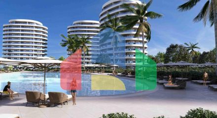 3-комнатные апартаменты 125 м2 с террасой в элитном комплексе в 800 метрах от пляжа