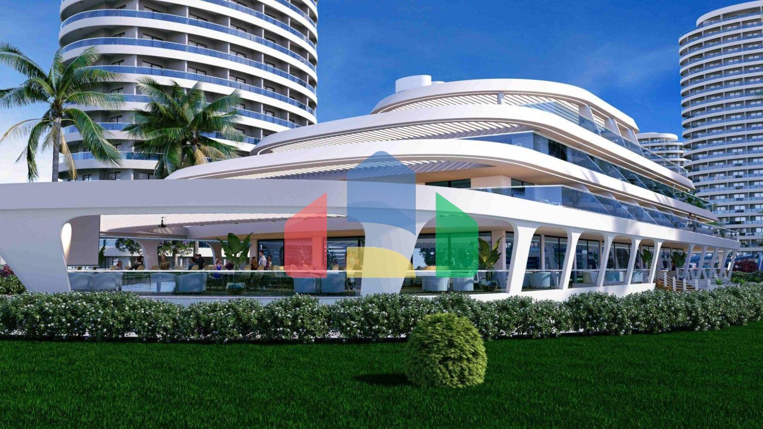 3-комнатные апартаменты 125 м2 с террасой в элитном комплексе в 800 метрах от пляжа