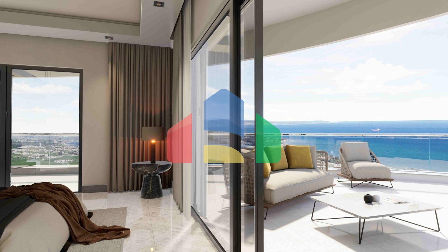 3-комнатные апартаменты 125 м2 с террасой в элитном комплексе в 800 метрах от пляжа