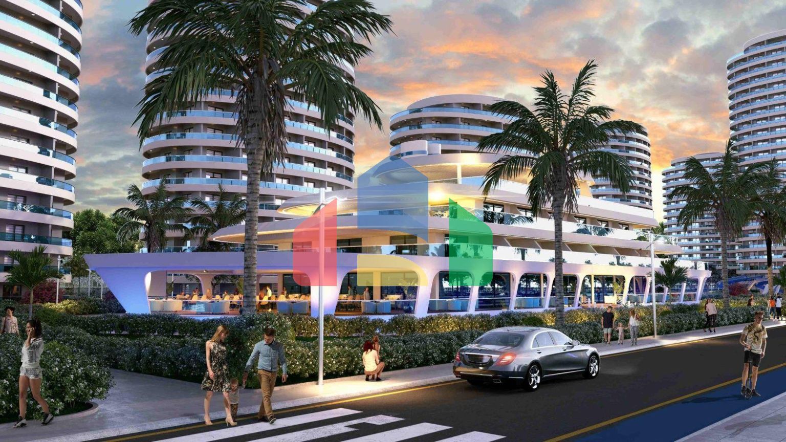 3-комнатные апартаменты 125 м2 с террасой в элитном комплексе в 800 метрах от пляжа