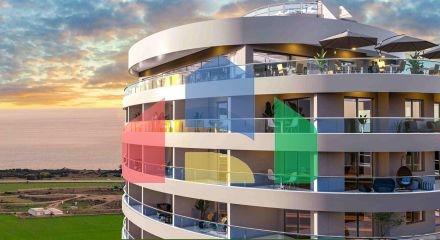 3-комнатные апартаменты 125 м2 с террасой в элитном комплексе в 800 метрах от пляжа