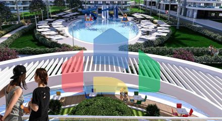 3-комнатные апартаменты 125 м2 с террасой в элитном комплексе в 800 метрах от пляжа