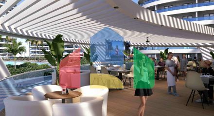 3-комнатные апартаменты 125 м2 с террасой в элитном комплексе в 800 метрах от пляжа