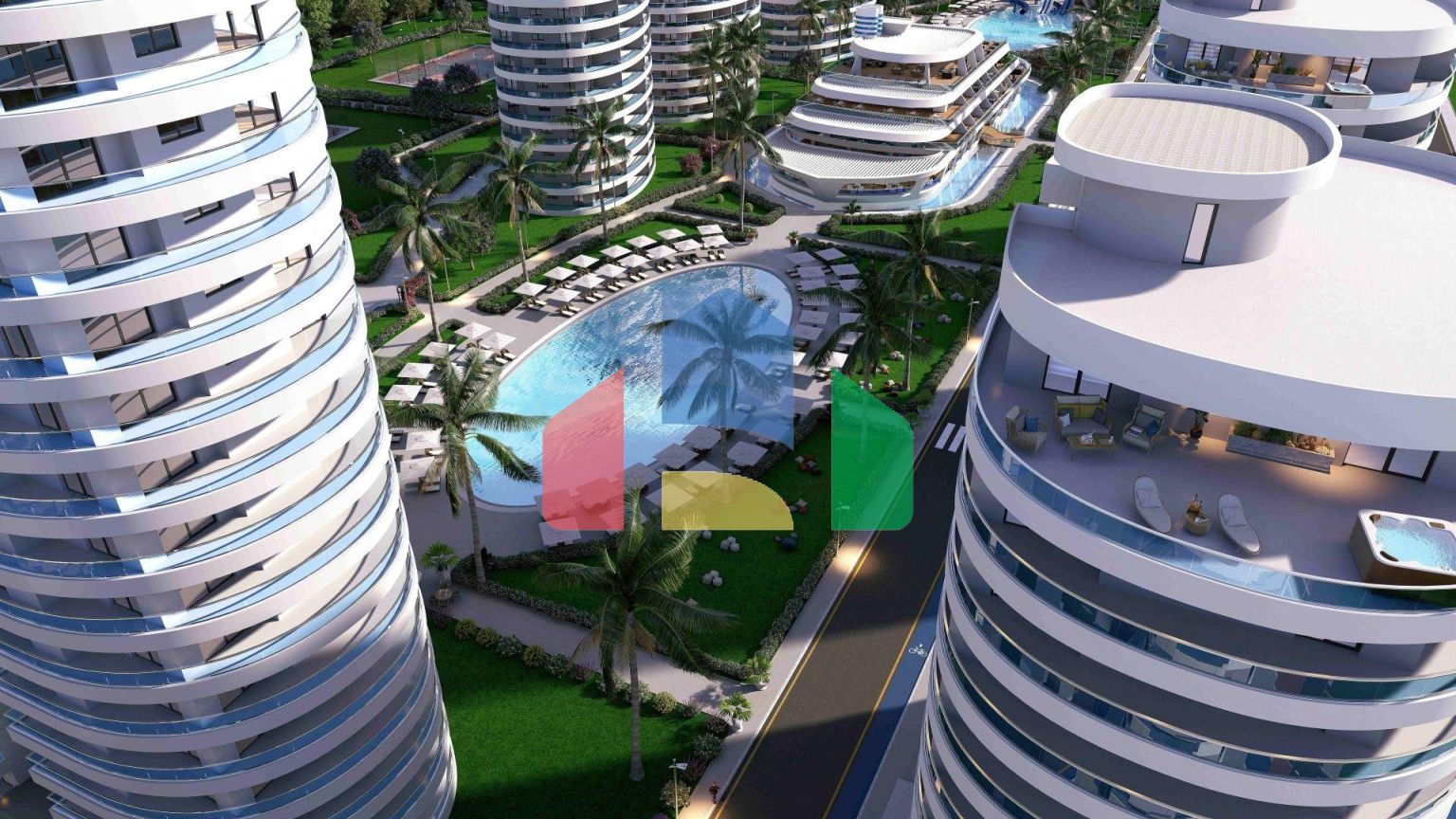 3-комнатные апартаменты 125 м2 с террасой в элитном комплексе в 800 метрах от пляжа