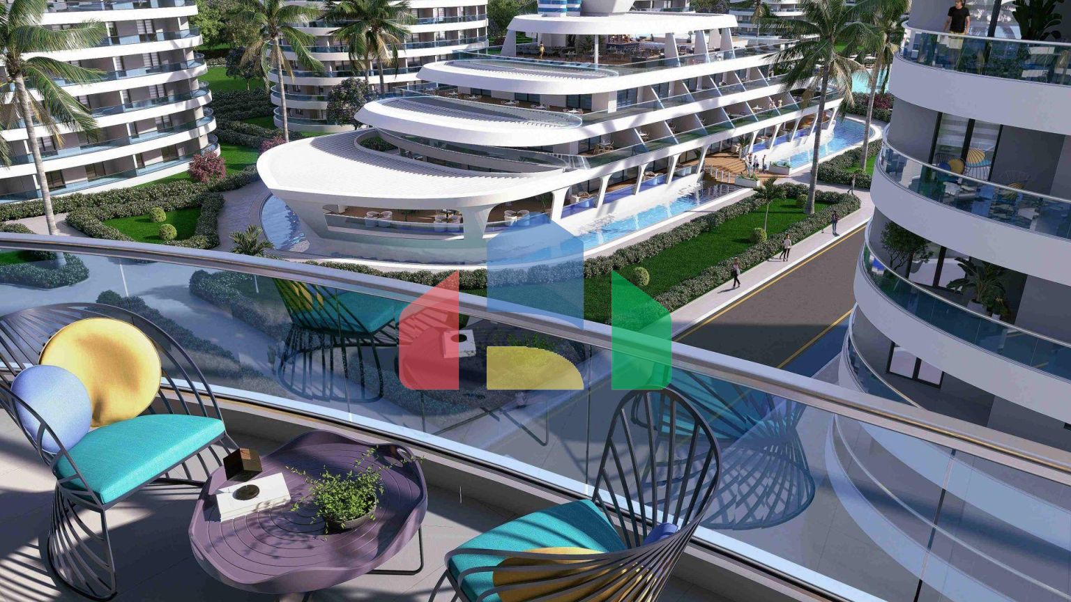 3-комнатные апартаменты 125 м2 с террасой в элитном комплексе в 800 метрах от пляжа