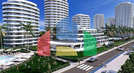 3-комнатные апартаменты 125 м2 с террасой в элитном комплексе в 800 метрах от пляжа