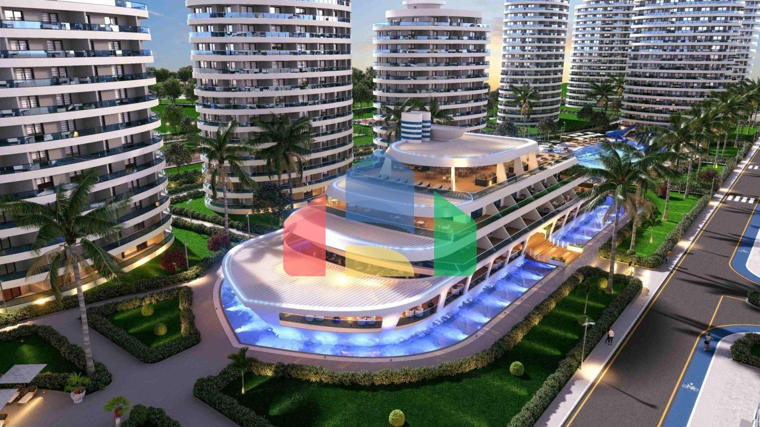 3-комнатные апартаменты 125 м2 с террасой в элитном комплексе в 800 метрах от пляжа