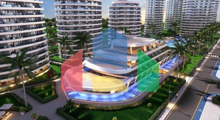 3-комнатные апартаменты 125 м2 с террасой в элитном комплексе в 800 метрах от пляжа