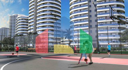 3-комнатные апартаменты 125 м2 с террасой в элитном комплексе в 800 метрах от пляжа