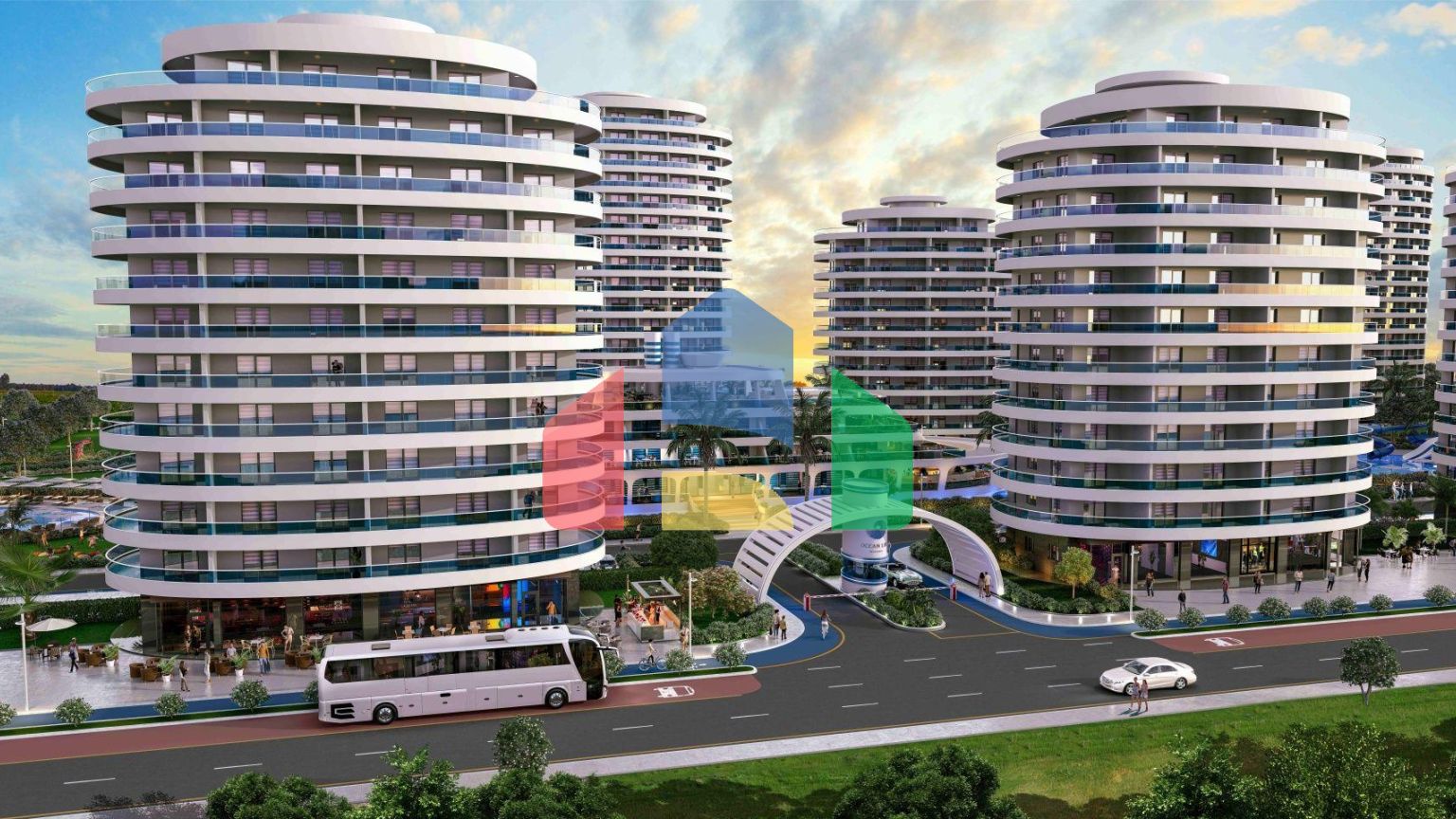 3-комнатные апартаменты 125 м2 с террасой в элитном комплексе в 800 метрах от пляжа