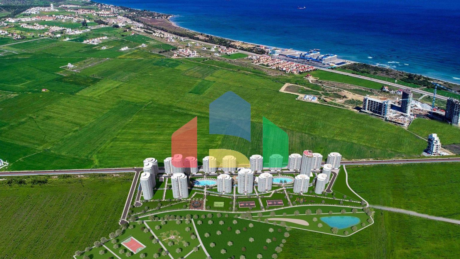 3-комнатные апартаменты 125 м2 с террасой в элитном комплексе в 800 метрах от пляжа