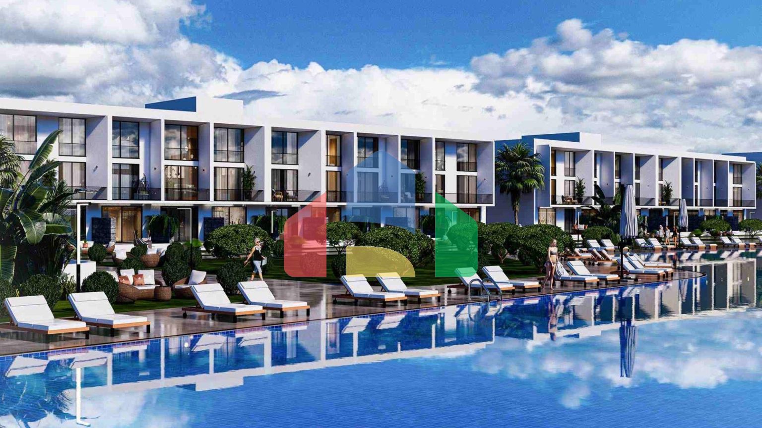 2-комнатные апартаменты 81 м2 с двумя террасами в 800 метрах от моря