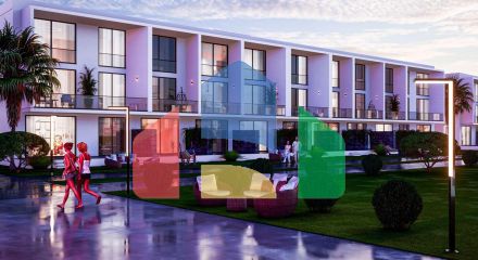 2-комнатные апартаменты 81 м2 с двумя террасами в 800 метрах от моря