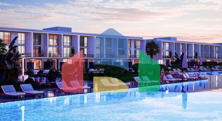 2-комнатные апартаменты 81 м2 с двумя террасами в 800 метрах от моря