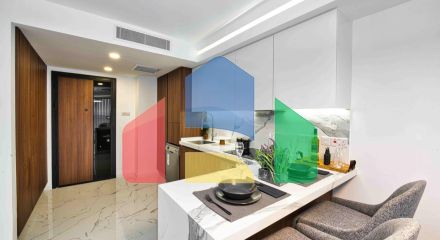 2-комнатные апартаменты 64 м2 с террасой 8,5 м2 и дизайн-пакетом в роскошном комплексе