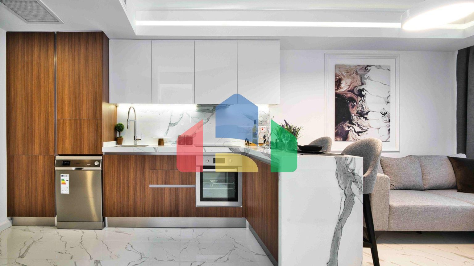 2-комнатные апартаменты 64 м2 с террасой 8,5 м2 и дизайн-пакетом в роскошном комплексе