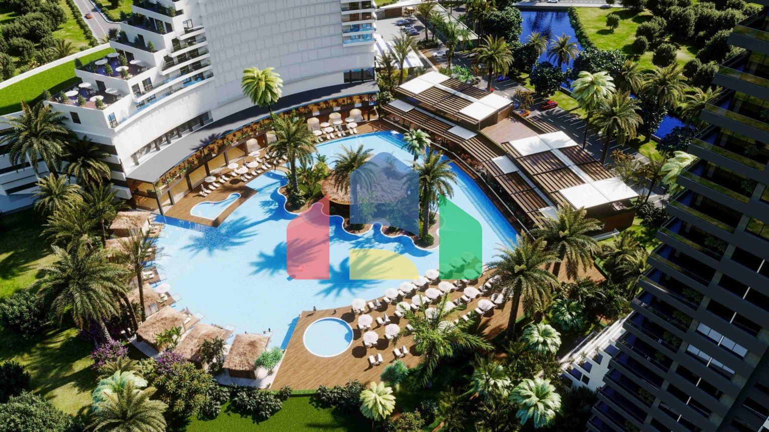 2-комнатные апартаменты 64 м2 с террасой 8,5 м2 и дизайн-пакетом в роскошном комплексе