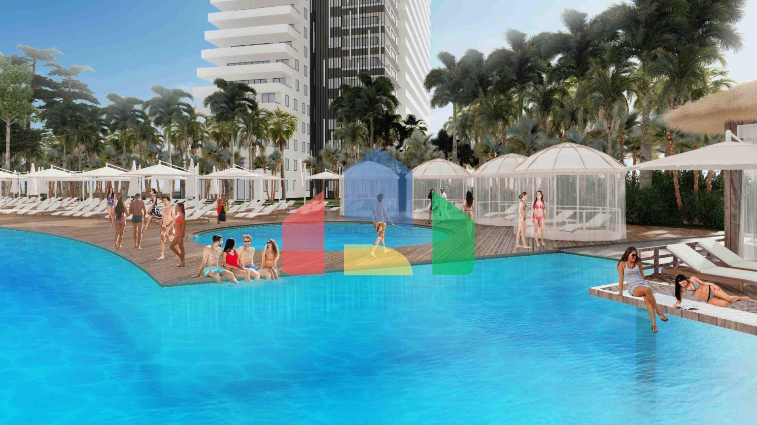 2-комнатные апартаменты 64 м2 с террасой 8,5 м2 и дизайн-пакетом в роскошном комплексе