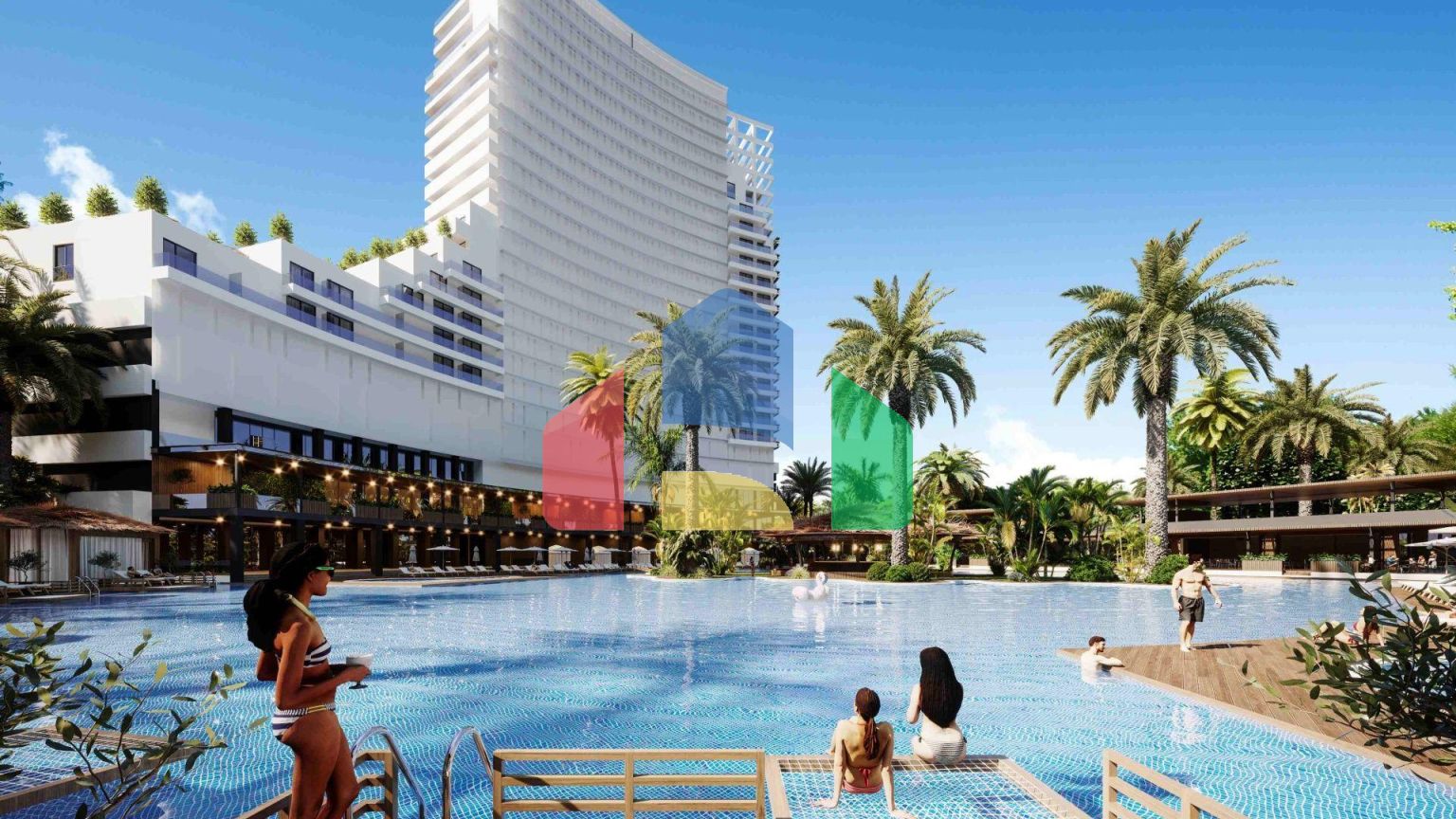 2-комнатные апартаменты 50 м2 с террасой 13 м2 в большом и красивом комплексе