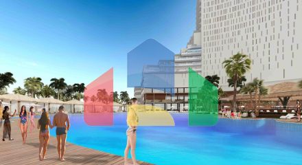 2-комнатные апартаменты 50 м2 с террасой 13 м2 в большом и красивом комплексе 2-комнатные апартаменты 50 м2 с террасой 13 м2 в большом и красивом комплексе