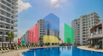 Студия 60 м2 с балконом 8 м2 и неперекрываемым видом на море в курортном комплексе Студия 60 м2 с балконом 8 м2 и неперекрываемым видом на море в курортном комплексе