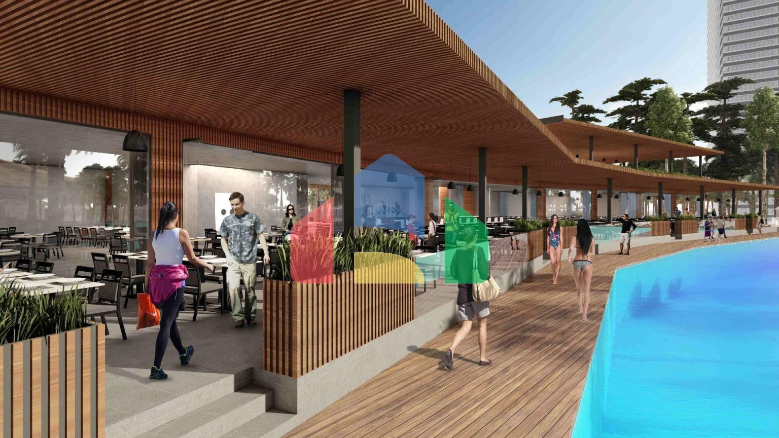 Студия 46 м2 с террасой в элитном комплексе в 700 метрах от пляжа