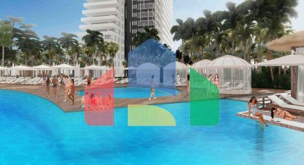 Студия 46 м2 с террасой в элитном комплексе в 700 метрах от пляжа Студия 46 м2 с террасой в элитном комплексе в 700 метрах от пляжа