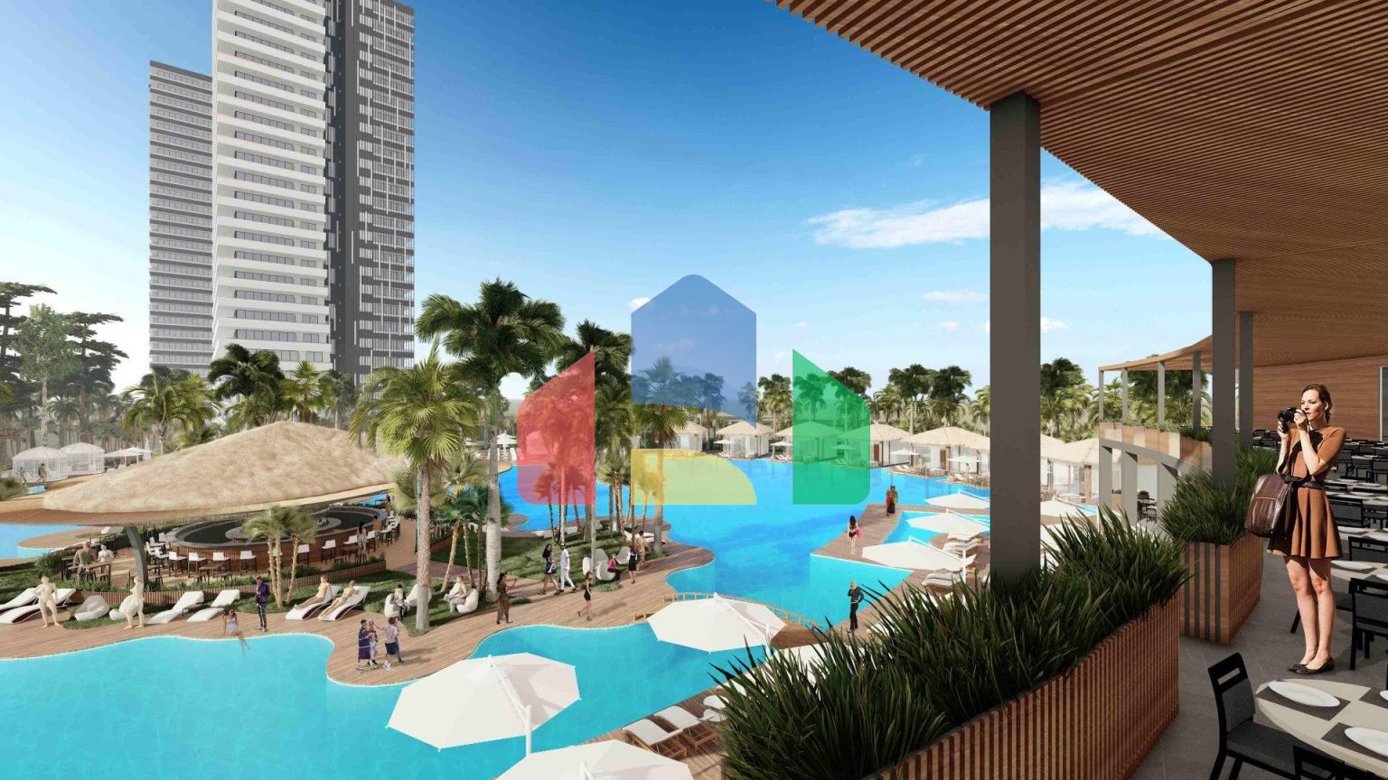 Студия 46 м2 с террасой в элитном комплексе в 700 метрах от пляжа