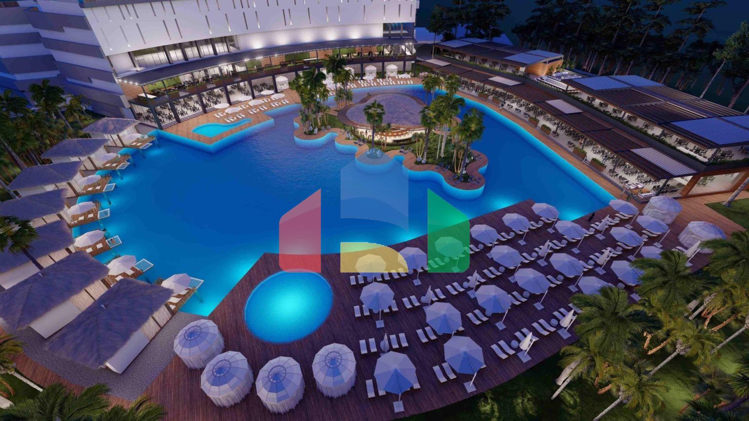 Студия 46 м2 с террасой в элитном комплексе в 700 метрах от пляжа