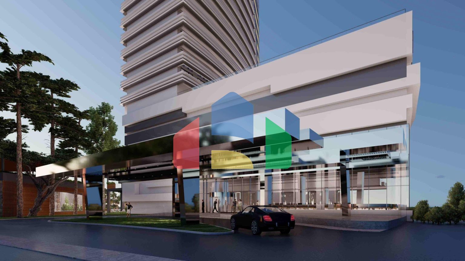 Студия 46 м2 с террасой в элитном комплексе в 700 метрах от пляжа